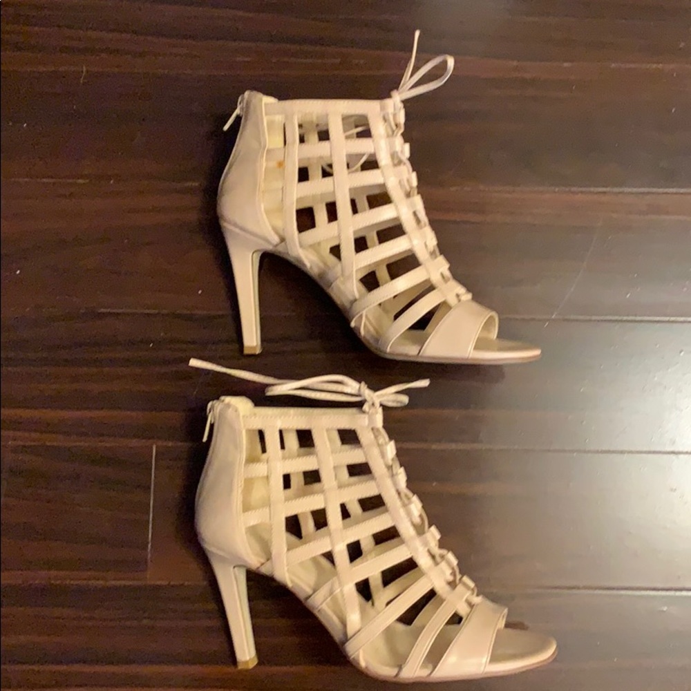 Nine West Cage Heels - Nude
